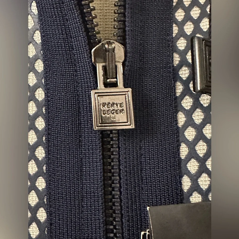 Herve Leger Natia Dress in Navy and multicolor size S - Picture 6 of 10